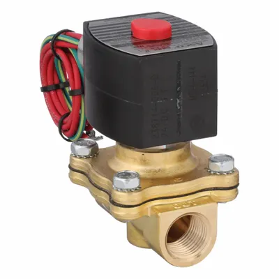 REDHAT Solenoid Valve: 2-Way, Normally Closed, 1/2 in Pipe Size, 24V DC - 2-Way/2-Position, Normally Closed Solenoid Valves