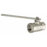 Stainless steel on/off valve with lever, 1-inch NPT inlet, includes handle. Designed for use with Haws emergency shower systems to control water flow