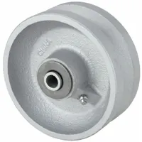APPROVED VENDOR Track Wheel: 4 in Wheel Dia., 1 1/2 in Wheel Wd, 400 lb Load Capacity, Iron, Roller