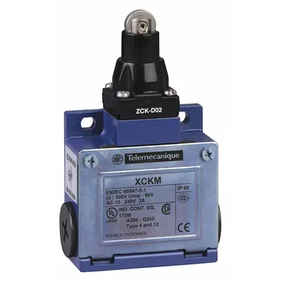 TELEMECANIQUE SENSORS XCKM102H7 Top-Mount Roller-Plunger Limit Switch - Top-Mount Roller-Plunger Limit Switches