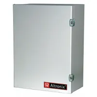 The ALTRONIX WP2 is an outdoor enclosure designed to house and protect power supply and backup battery equipment in exterior environments. It accommodates power systems and batteries for applications requiring weather-resistant protection