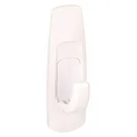 COMMAND Hook Set: 1 lb Wt Capacity, 1 Points per Hook, White, 2 in Overall Ht, 2 in Base Ht, 6 PK (MPN 17002)