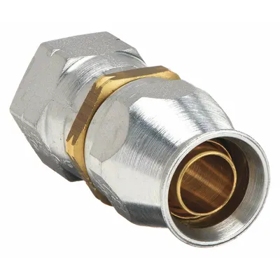 AEROQUIP Inverted Flare x Hose Reusable Hydraulic Fitting - Brass/Steel Reusable Hydraulic Hose Fittings