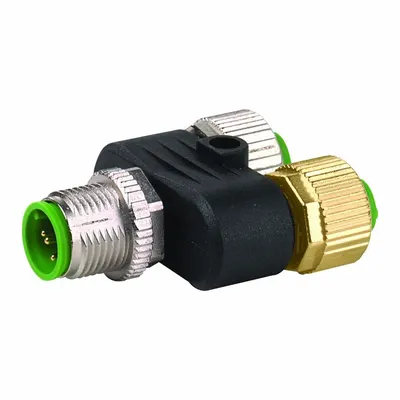 MURRELEKTRONIK M12 to M8 T-Coupler, 4 Pole, T-Style, IP67 - M12 to M12 T-Couplers