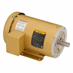 This BALDOR C-Face 3-phase AC motor delivers 2 hp at 1200 RPM (60 Hz) with a full load current of 5.8/2.9 A at 230/460V AC. The totally enclosed fan-cooled (TEFC) enclosure protects against dust and moisture. Typical applications include pumps, fans, conveyors, and compressors requiring a C-Face mount.