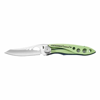 LEATHERMAN Knife: 2 1/2 in Blade Lg, 3 1/2 in Closed Lg, 5 3/4 in Overall Lg, Aluminum - Manually-Opening Folding Knives