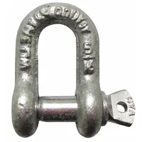APPROVED VENDOR Anchor Shackle: Chain Shackle, 13,000 lb Working Load Limit, Carbon Steel, Silver (MPN 55AY37)