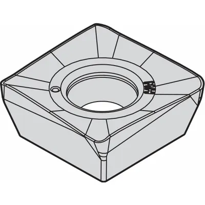 WIDIA Square Milling Insert: SDMX543RMH, SDMX150612RMH (MPN 3949811) - Square (S) Indexable Milling Inserts
