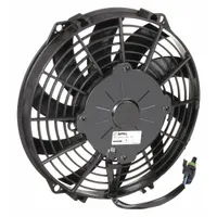 Hydraulic system fan assembly for forced air cooling of hydraulic fluid. Used in industrial machinery, mobile equipment, and power units to dissipate heat and maintain operating temperature