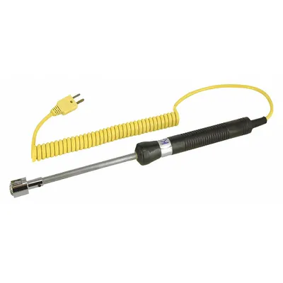REED INSTRUMENTS Type K Thermocouple Bead Probe, 6.3 in, Straight Handle - Thermocouples for Liquid & Gas Applications