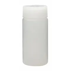 This 20 mL HDPE scintillation vial features a white, round-bottom, self-standing design with an external 22-400 mm neck and includes a closure. Non-sterile. Suitable for liquid scintillation counting in laboratory applications.