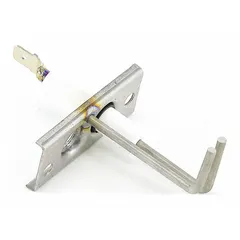 Flame sensor for gas-fired HVAC equipment. Detects burner flame presence and signals the control board to maintain or shut off gas flow. Mounts in the burner assembly and connects to the ignition control module via a standard spade terminal.