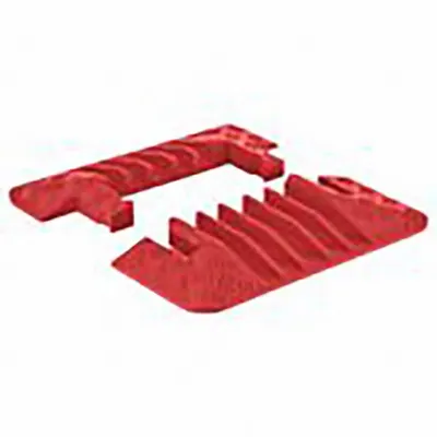 CHECKERS Cable Protector End Cap Pair: 5 Channels, Hinged, 1 13/40 in Max Cable Dia - 5-Channel Hinged-Cover Cable Ramps