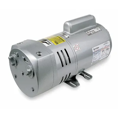 GAST Compressor/Vacuum Pump: 0.75 hp, 1 Phase, 115/230V AC, 10 cfm - Rotary Vane Compressor/Vacuum Pumps with Motors