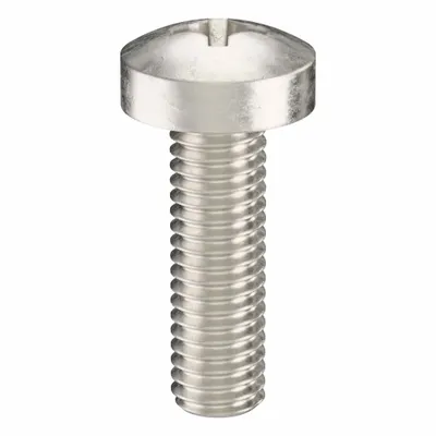 USA INDUSTRIALS Machine Screw: M3x0.50 Thread Size, 10 mm Lg, 18-8, Stainless Steel, Plain - Pan Head Machine Screws