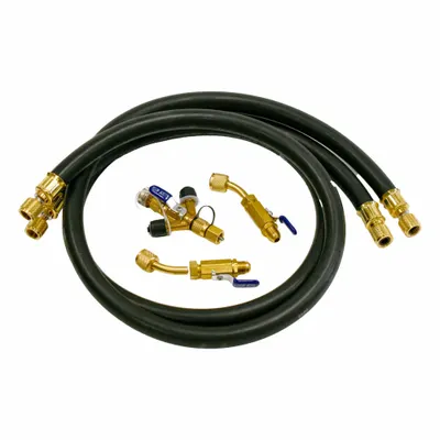 YELLOW JACKET 93916 Charging Hose Set with Valve - Charging Hose Sets