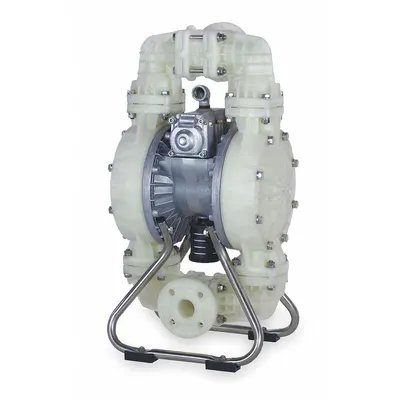 Dayton Double Diaphragm Pump: Polypropylene Body, 1 1/2 in, Flange Connection - Polypropylene Housing AODD Pumps