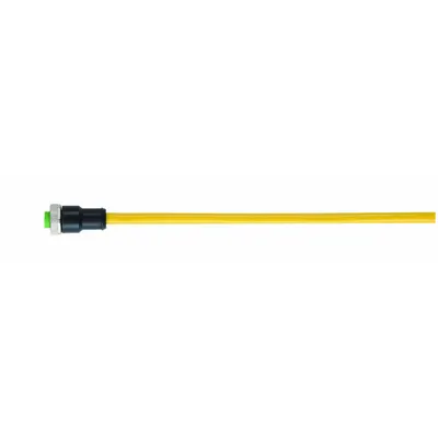 MURRELEKTRONIK Cordset: 7/8" Female Straight x Bare Wire, 3 Pins, Yellow, PVC, 1.5 m Cable Lg - Single-Ended Cordsets with PVC Jacket for Flexing Applications