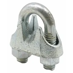 This pre-galvanized steel cable clamp secures tube and pipe with a maximum outside diameter of 3/8 in. Suitable for routing and supporting small-diameter lines in piping, HVAC, and electrical conduit installations.