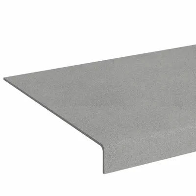 FIBERGRATE Stair Tread Cover: Full Coverage Grit, Fiberglass, Fastener-Installed, 10 in Dp - Full Coverage Grit Stair Tread Covers & Nosings