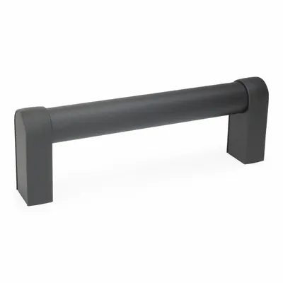 JW WINCO Pull Handle: Threaded Holes, Rear-Mount, 7.87 in Mounting Hole Center to Center - Load-Rated Straight-Leg Tubular Pull Handles