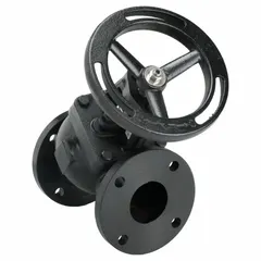 Cast iron triple duty valve with flange connection for steam and water media. Combines check, shut-off, and balancing functions in a single body. Rated for 60°F to 300°F operating temperature. Suitable for HVAC, boiler, and industrial piping systems requiring flow control and backflow prevention.