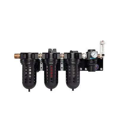ALLEGRO Wall-Air Inline Filtration Panel w/o CO: 12 Users, 125 psi Max Pressure - Portable Filtration Panels for SAR