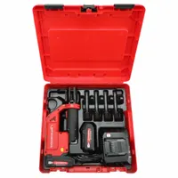 ROTHENBERGER Press Tool: 18V Li-Ion, Compact, Inline, For 1/2 in to 1 1/4 in Pipe, Copper/PEX (MPN 1000002128)