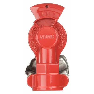 VELVAC Gladhand: 1/2 in Port Size, Aluminum, 90°, 1/2"-14 Thread Size - Emergency Gladhands (Red)