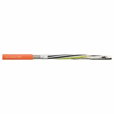 CHAINFLEX Servo Motor Cable: (4) 16 AWG (1.5)/Shielded Twisted Pr 16 AWG (1.5), Orange - Servo Motor Power Cables