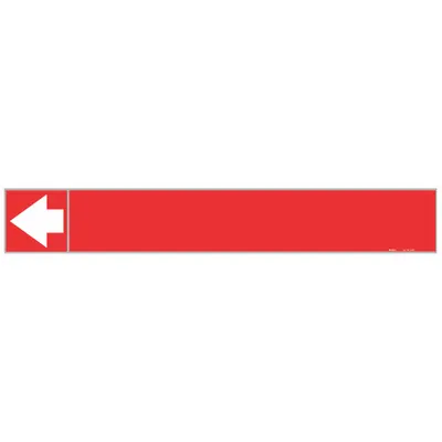 BRADY Pipe Marker: Red, White, Fits 2 1/2 to 6 in Pipe O.D., 25 Pipe Markers - Blank Adhesive Pipe Markers