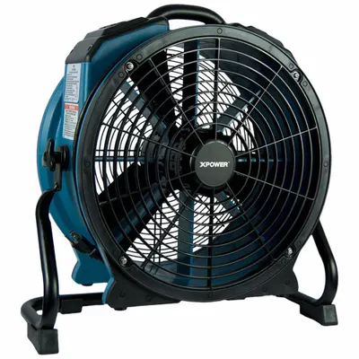 XPOWER Axial Blower: 3,600 cfm, 1/3 hp, Pivoting Frame, 115V AC, Variable Speeds - Portable Fans