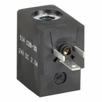 Solenoid Coil: 24V DC, 0°F to 122°F, 114138-39, 16 mm Coil Size, DIN 43650 Form C, IP65