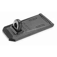 This ABUS conventional hasp is made of cast iron and measures 7 inches in height, 7 1/16 inches in length, and 3 1/16 inches in width. It is used for securing gates, cabinets, and industrial enclosures