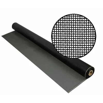 PHIFER Replacement Screen: Fiberglass, Charcoal, 20 x 20 Mesh Size, 4 ft Wd - Fiberglass Door and Window Screen