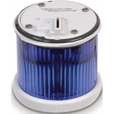 EDWARDS SIGNALING Tower Light Module: Steady, 240V AC, Blue, 70 mm Overall Dia - Steady Light Modules