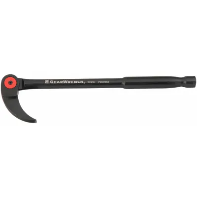 GEARWRENCH Indexable Pry Bar: Wedge End, 10 in Overall Lg, 3/8 in Bar Wd, 4 in End Wd - Rolling-Head Pry Bars