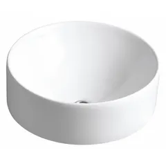This KOHLER Vox® sink is a vitreous china above-counter mount basin in white. It measures 16-1/2 inches square and is designed for installation where the sink sits atop the counter surface. Suitable for residential or commercial washrooms, it requires a separate faucet for handwashing.
