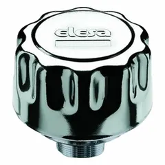 Steel-bodied filter breather vent with 40 micron filtration rating. Equipped with 3/4" NPT thread and 3 1/4 in overall diameter. Used for venting and filtering incoming air in hydraulic reservoirs and gearboxes to prevent contamination.