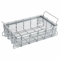 MARLIN STEEL WIRE PRODUCTS Parts Washer Basket: Rectangular, Steel, Silver, 16 in Basket Lg, Zinc (MPN 00-00363273-14)