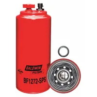 BALDWIN FILTERS Fuel Filter: Spin-On, 3 11/16 in Outside Dia, 1"-14 Thread Size, Cellulose, Cummins (MPN BF1272-SPS)