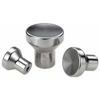 This corrosion-resistant pull knob features a stainless steel construction with a #6-32 threaded hole. It has an 18 mm diameter and a 7.5 mm thread length. Suitable for manual adjustment, clamping, or positioning on machinery and equipment in environments where corrosion resistance is required