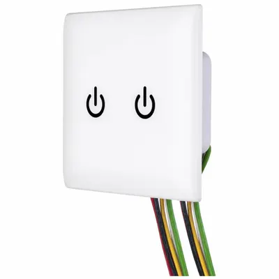 HUBBELL Wall Switch: Touch Switch, 3-Way, Maintained, White, 120/277V AC - Tap Touch Wall Switches