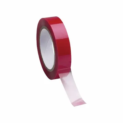 CAPLUGS Film Tape: 1 in Wd, 72 yd Lg, 2 mil Thick, Polyester Film, Silicone, Red - High-Temperature Film Masking Tape