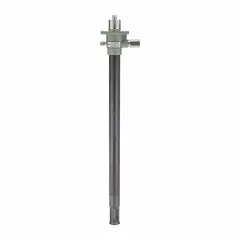 Steel drum pump tube assembly with a 2 1/8-inch inlet and 27 3/8-inch maximum suction tube length. Features an NPTF discharge connection. Used for transferring industrial fluids from drums in lubrication systems and maintenance facilities.