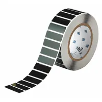 Polyester label roll with black gloss finish, 500 labels per roll. Designed for use with BBP81 printer series. Suitable for industrial panel identification and wire marking in electrical cabinets and control panels