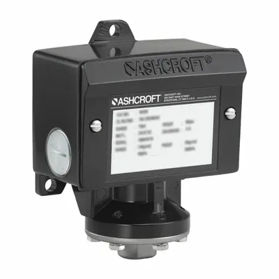 ASHCROFT Pressure Switch: 3 psi – 30 psi, B Series, 4 Pressure Connection Ports - Hazardous-Location Machine Tool Pressure Switches