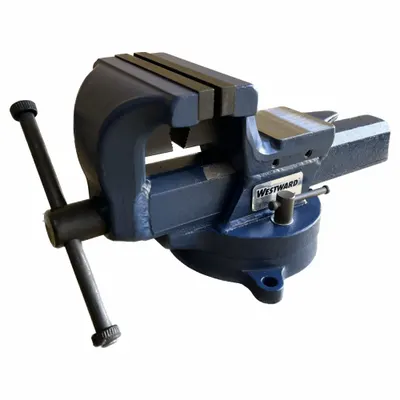 WESTWARD Bench Vise: Covered, 5 in Jaw Face Wd, 7 in Max Jaw Opening, 3 1/4 in Throat Dp - Bench Vises