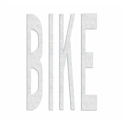 RAE Preformed Thermoplastic Pavement Marking Bike, White, 4 ft L x 30 in W - Pavement Pre-Determined Messages