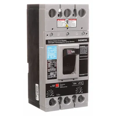 Siemens FXD62B125 FD-Frame Molded Case Circuit Breaker, 125A, 600V AC, 22kA - FD-Frame Siemens Molded Case Circuit Breakers